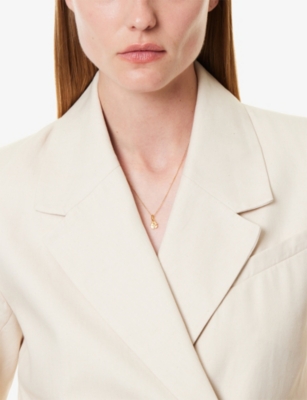 ENAMEL COPENHAGEN: Clover 18ct Yellow Gold-Plated 925 Sterling Silver Earring Charm