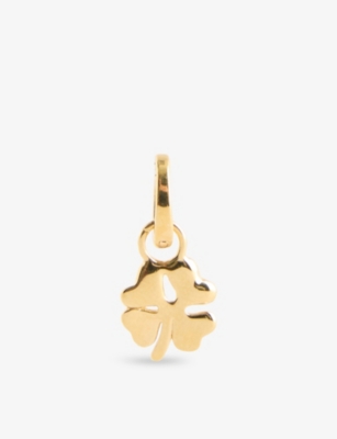 ENAMEL COPENHAGEN: Clover 18ct Yellow Gold-Plated 925 Sterling Silver Earring Charm