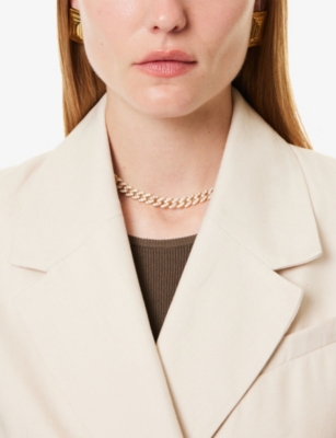 OMA THE LABEL: Frosty 18ct Gold-Plated Sterling-Silver and Cubic Zirconia Necklace