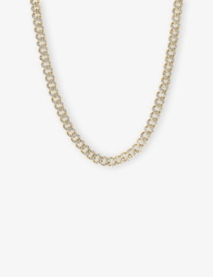 OMA THE LABEL: Frosty 18ct Gold-Plated Sterling-Silver and Cubic Zirconia Necklace