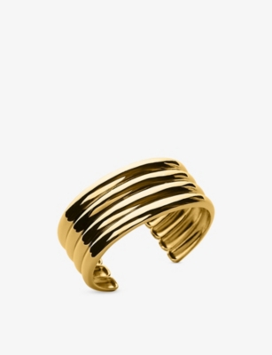 OMA THE LABEL: Nicole 18ct Yellow Gold-Plated Brass Bangle