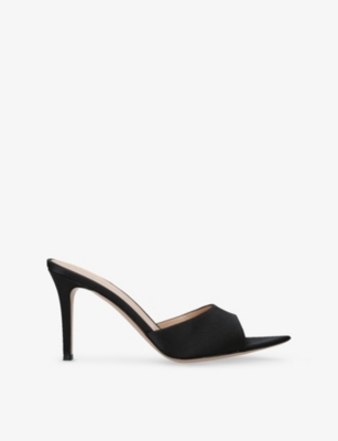 GIANVITO ROSSI: Elle 85 Leather Heeled Mules