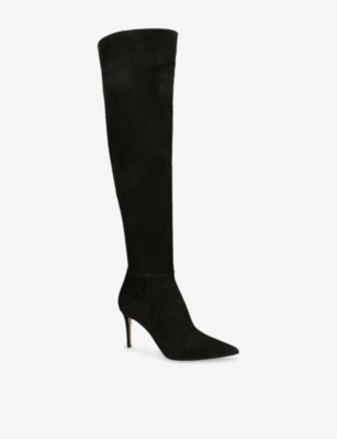 GIANVITO ROSSI: Jules Camoscio 45 Suede Thigh-High Boots