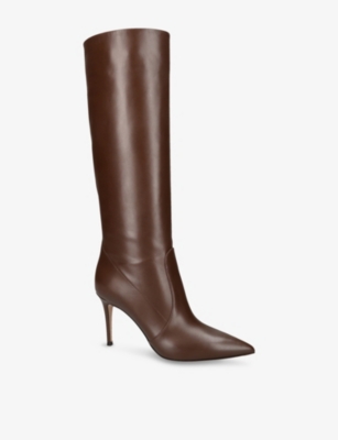 GIANVITO ROSSI: Hansen Vitello Glove 45 Leather High-Leg Boots