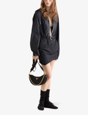 Prada Women's Re-nylondemi-lune Shoulder Bag