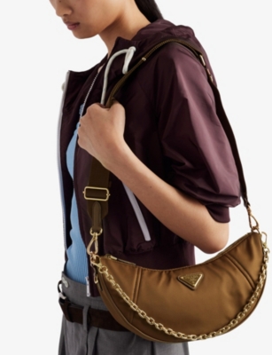 PRADA: Re-Nylon Brand-Plaque Shoulder Bag