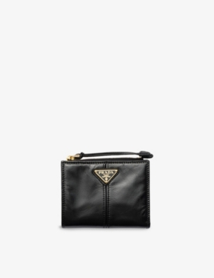 PRADA: Triangle-Logo Small Leather Wallet