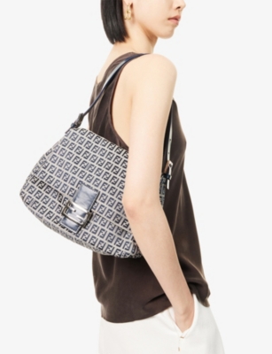 RESELFRIDGES: Pre-Loved Fendi Zucchin Mamma Forever Canvas Shoulder Bag