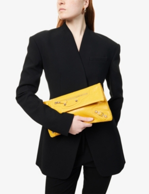 RESELFRIDGES: Pre-Loved Balenciaga Motocross Leather Clutch Bag