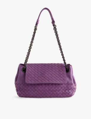 RESELFRIDGES: Pre-Loved Bottega Veneta Madras Leather Shoulder Bag