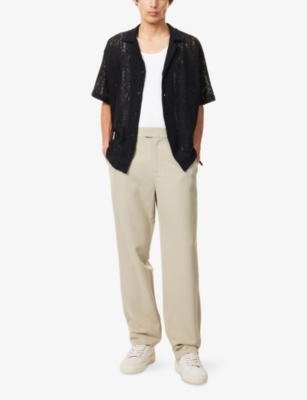 Represent Mens Core Straight-leg Woven Trousers Stone In Stone