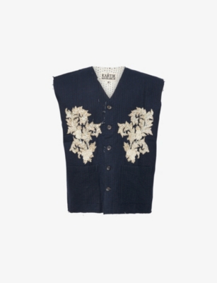 KARTIK RESEARCH: Zardozi Appliqué Cotton Work Vest