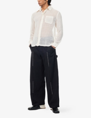 KARTIK RESEARCH: Semi-Sheer Boxy-Fit Cotton Shirt