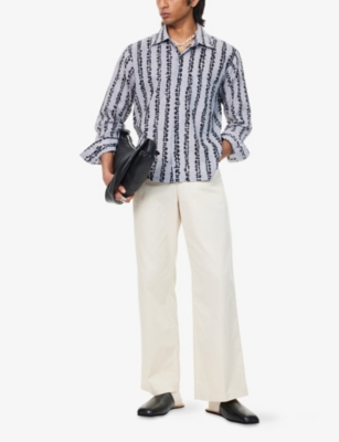 KARTIK RESEARCH: Shibori Patch-Pocket Cotton Shirt