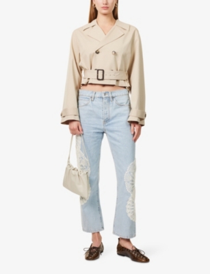 FRAME: Uniform Cropped Cotton Trench Coat