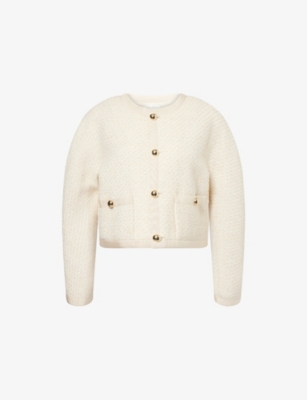 FRAME: The Trim Cropped Wool-Blend Jacket