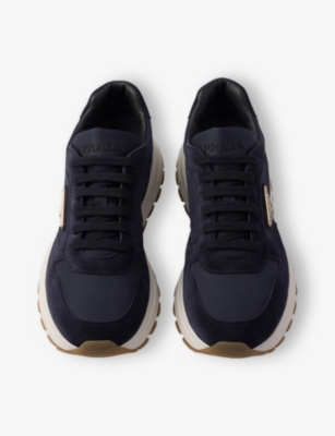 PRADA: Prax 01 Re Nylon And Suede Low-Top Trainers