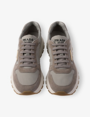 PRADA: Prax 01 Re Nylon And Suede Low-Top Trainers