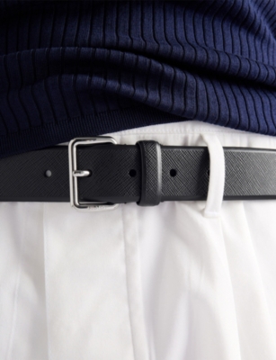 PRADA: Saffiano Leather Belt