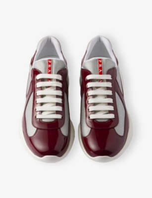 PRADA: America's Cup Patent-Leather Low-Top Trainers