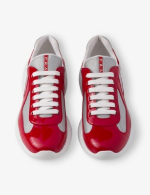 PRADA: America's Cup Patent-Leather Low-Top Trainers
