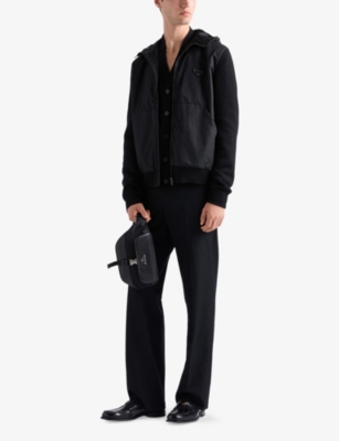 PRADA: Logo-Embellished Re Nylon and Leather Cross-Body Bag