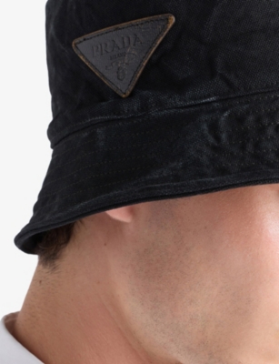 PRADA: Faded-Wash Cotton Bucket Hat