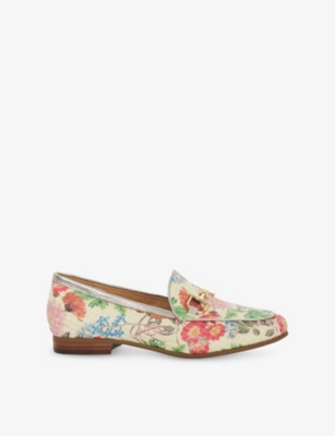 Dune Womens  Glair Snaffle Raffia Flat Leather Loafers