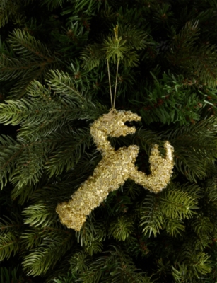 SELFRIDGES EDIT: Glittered Lobster Hanging Christmas Glass Decoration 14cm