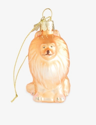SELFRIDGES EDIT: Pomeranian Hanging Christmas Glass Decoration