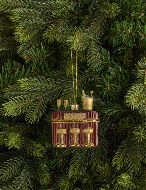 Cocktail Bar Glass Christmas Decoration 8cm