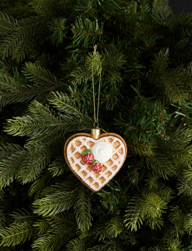 Heart Waffle With Ice-Cream Christmas Decoration