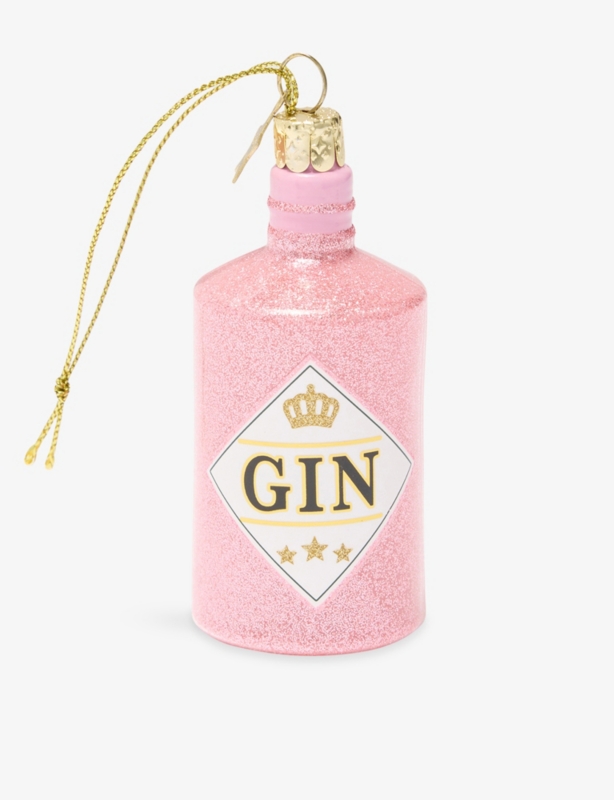 Gin Bottle Glass Christmas Decoration