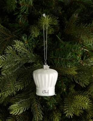 SELFRIDGES EDIT: Chef's Hat Glass Christmas Decoration