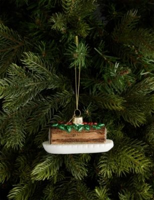 SELFRIDGES EDIT: La Buche De Noel Glass Christmas Decoration