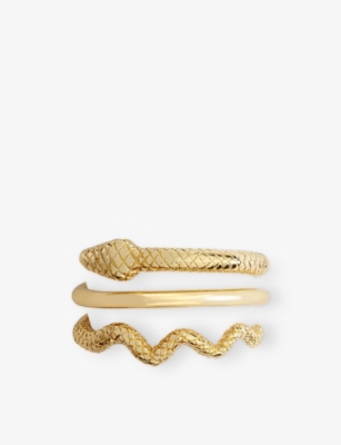 L'objet Serpent 24ct Yellow Gold-plated Metal Napkin Rings Set Of 4