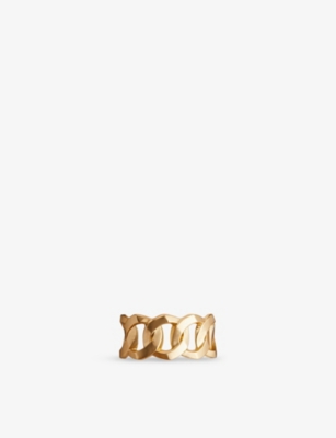 L'objet Cuban Link 24ct Gold-plated Brass Napkin Rings Set Of Four