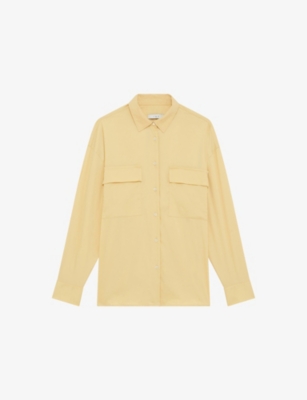 Iro Womens  Hilona Long-sleeved Cotton-blend Shirt