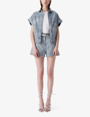 IRO: Viny Embroidered Denim Shorts