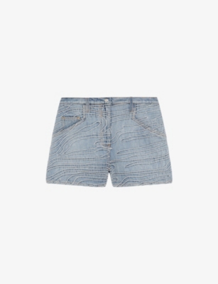 Iro Womens Blv09 Viny Embroidered Denim Shorts