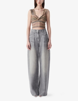 IRO: Eloy Striped Knitted Crop Top