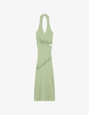 Iro Womens  Kellia Halterneck Knitted Maxi Dress