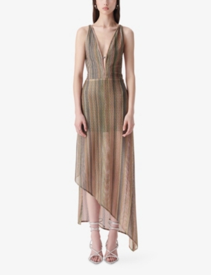IRO: Emman Metallic-Weave Stretch-Woven Midi Dress