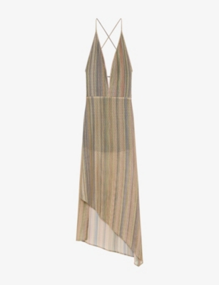 IRO: Emman Metallic-Weave Stretch-Woven Midi Dress