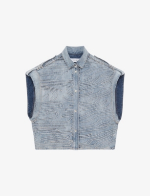 IRO: Valentina Embroidered Denim Overshirt