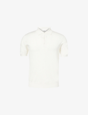 ARNE: Knitted Short-Sleeves Cotton And Silk Polo Shirt