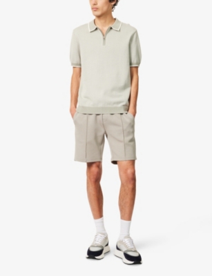 ARNE: Capri Textured Cotton-Knit Polo Shirt