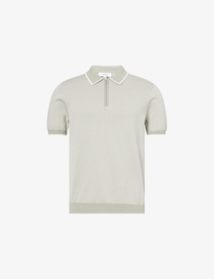 ARNE: Capri Textured Cotton-Knit Polo Shirt