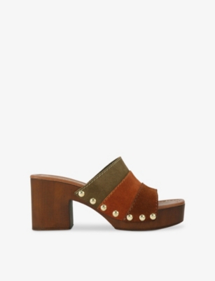 CARVELA COMFORT: Settanta Suede Platform Heeled Mules