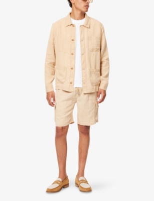 Vilebrequin Mens Moka Corentin Long-sleeve Linen Shirt In Neutral